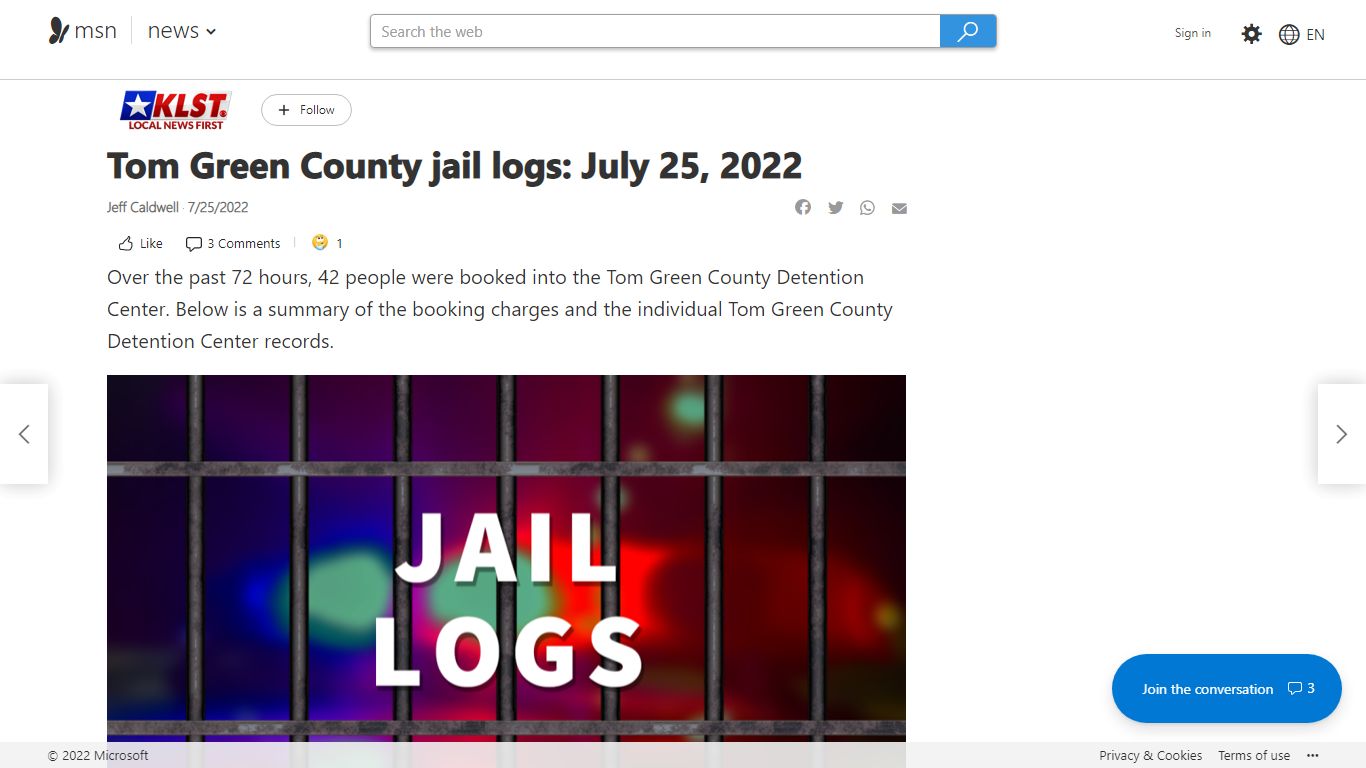 Tom Green County jail logs: July 25, 2022 - msn.com